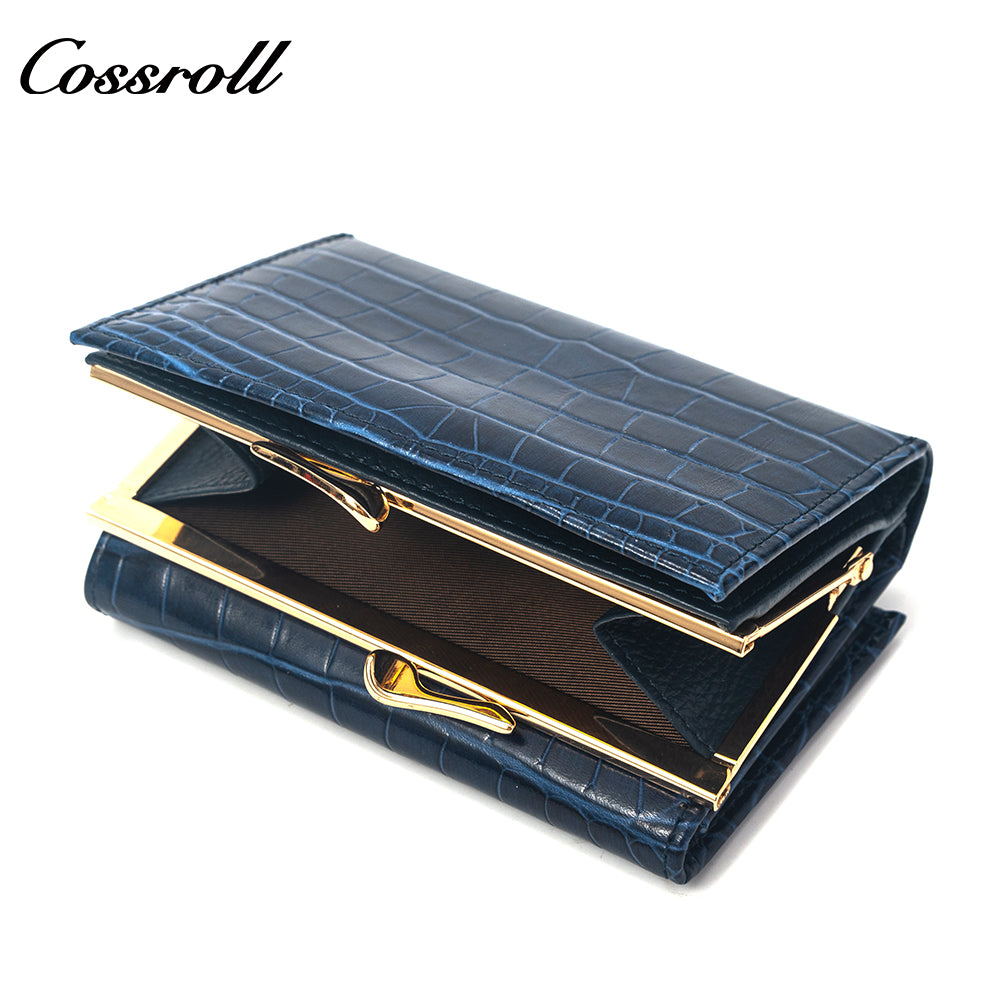 New China Products leather waterproof wallets ladies crocodile texture Genuine Leather