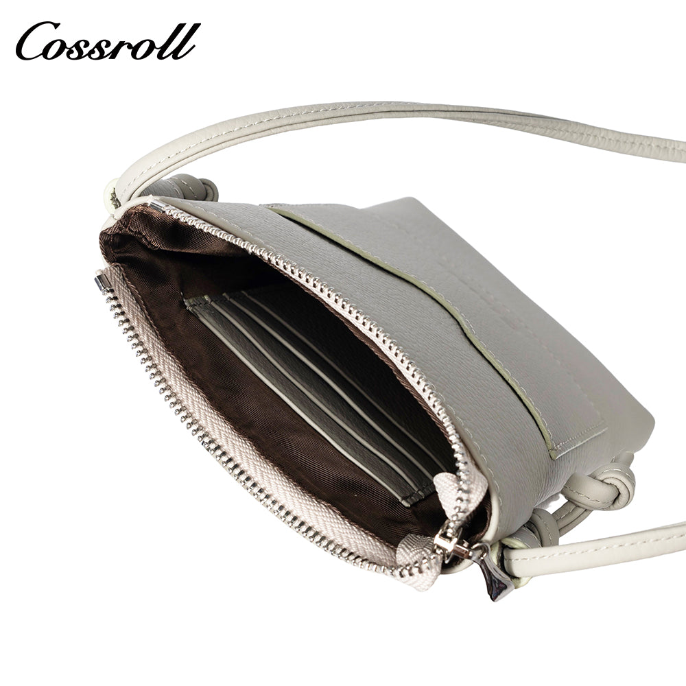 Cowhide python splicing crossbody bag small mobile phone bag women's 2024 new leather vertical bag cover leisure purse