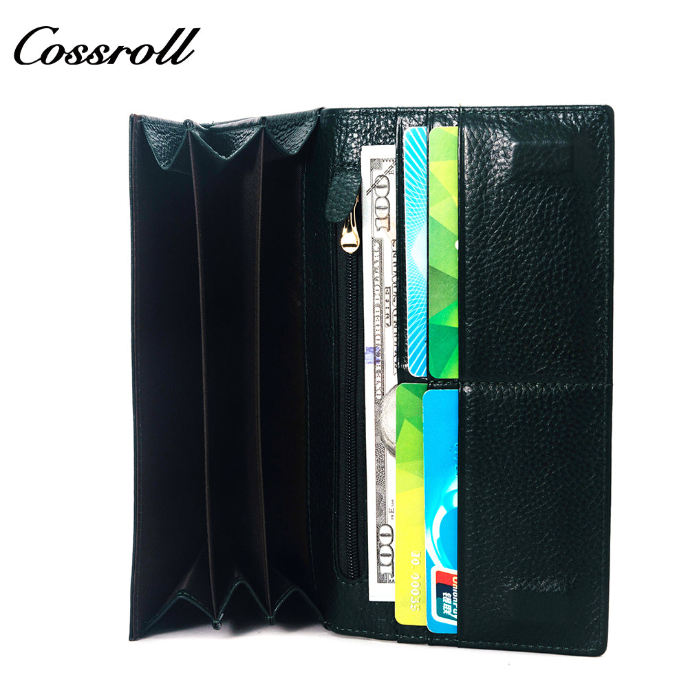 Wholesale High Quality ladies purse geniune leather wallet Lychee leather