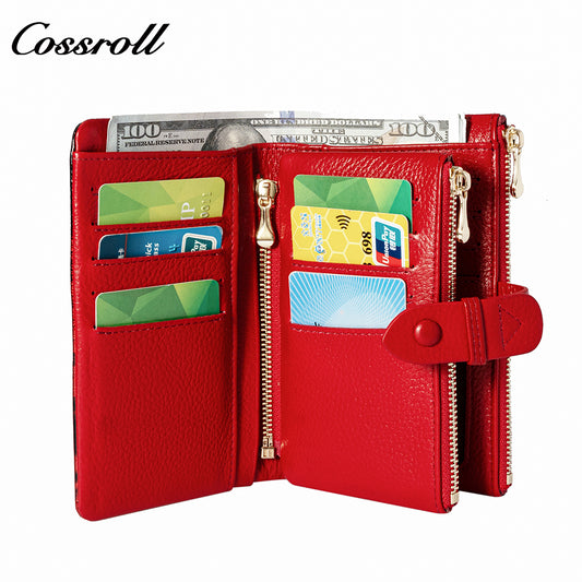 Factory Direct Supply real leather women geniune leather wallet patent leather