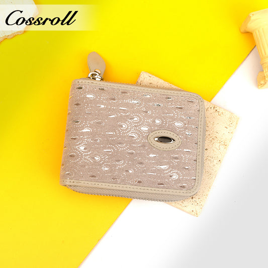 New factory custom leather money baotou layer cowhide change card wallet Genuine leather holding women's purse custom