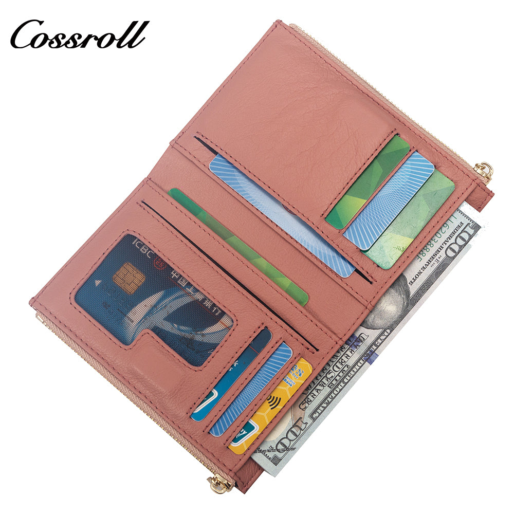 Customized Manufacturer leather luxury women small wallet crocodile texture Genuine Leather