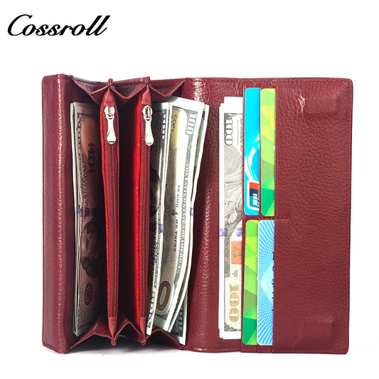 Most Selling Products cowhide wallet crocodile texture patent leather