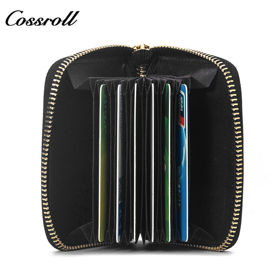 New leather wallet short first layer cowhide women's advanced sense purse small purse for women