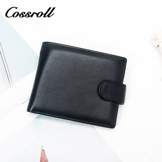 Latest Arrival Slim Men's Casual Wallet Short Paragraph Leather Card Holder Short Wallet