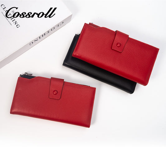 Long lychee print leather wallet