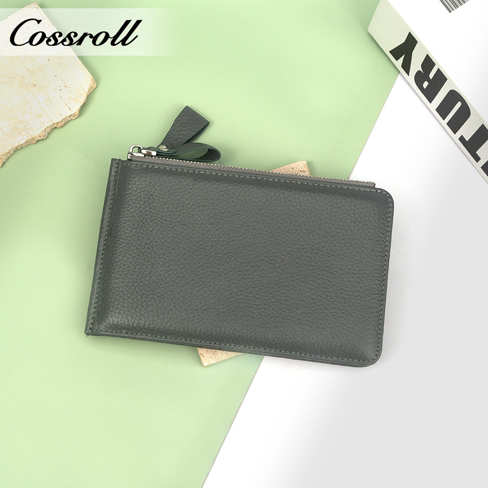 The Factory Produces genuine long card holder wallet geniune leather wallet Lychee leather