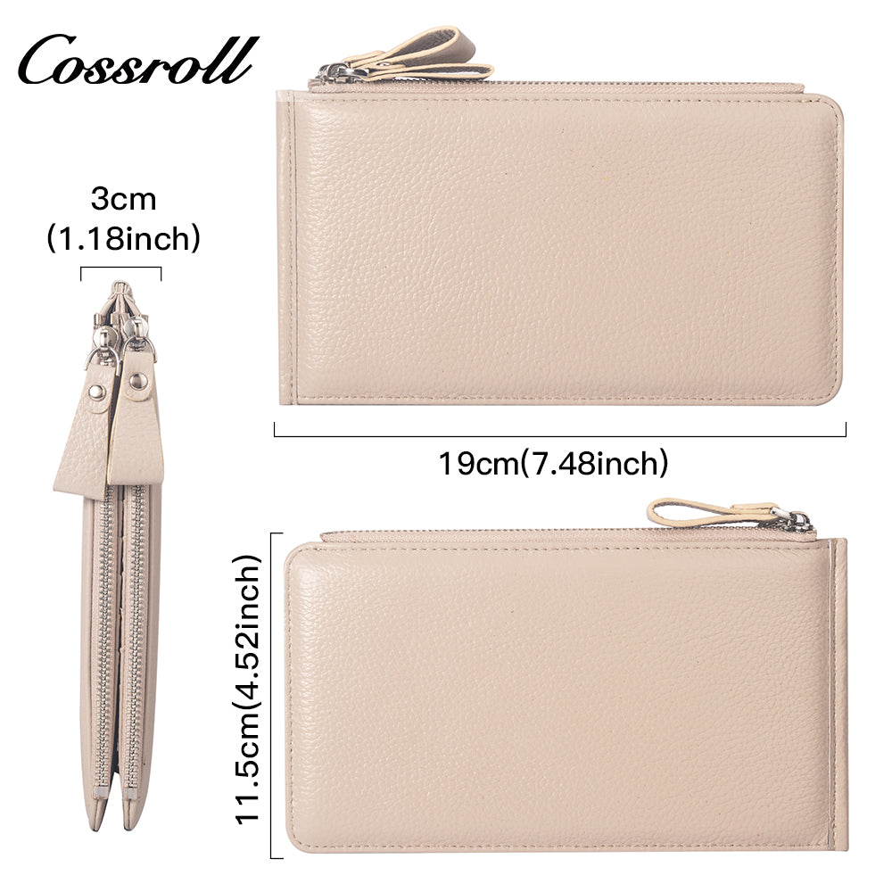 Most Selling Products manufactory for women geniune leather wallet Lychee leather