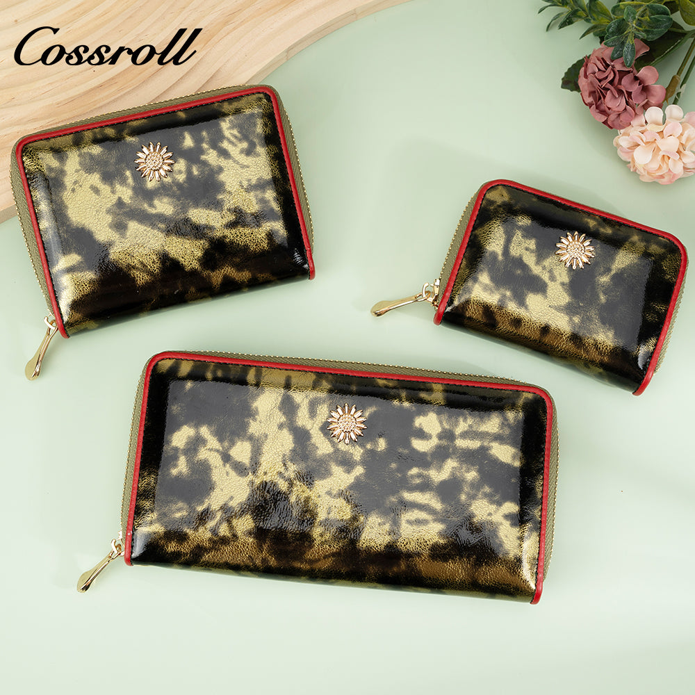 Most Popular best brand leather long wallet female Genuine Leather