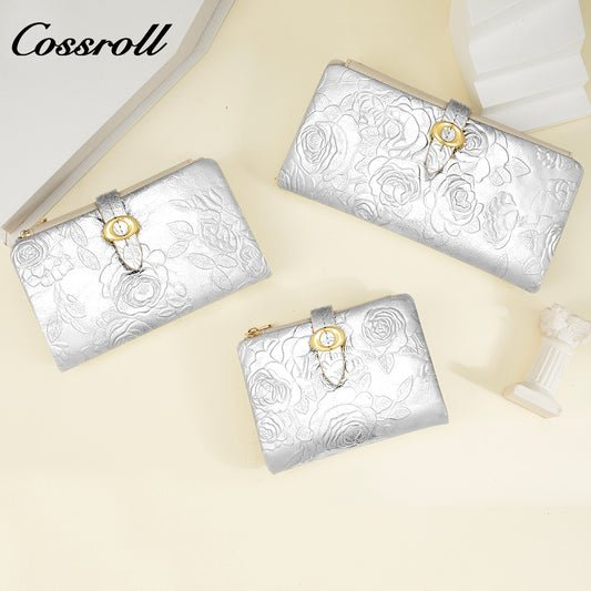 Most Popular best brand leather long wallet female Genuine Leather