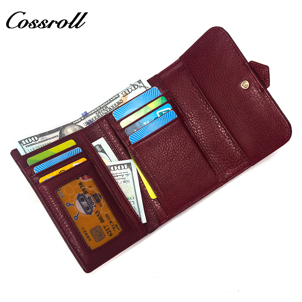 Best Selling leather luxury women small wallet Genuine Leather