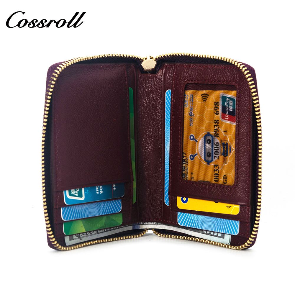 Best Selling leather luxury women small wallet Genuine Leather