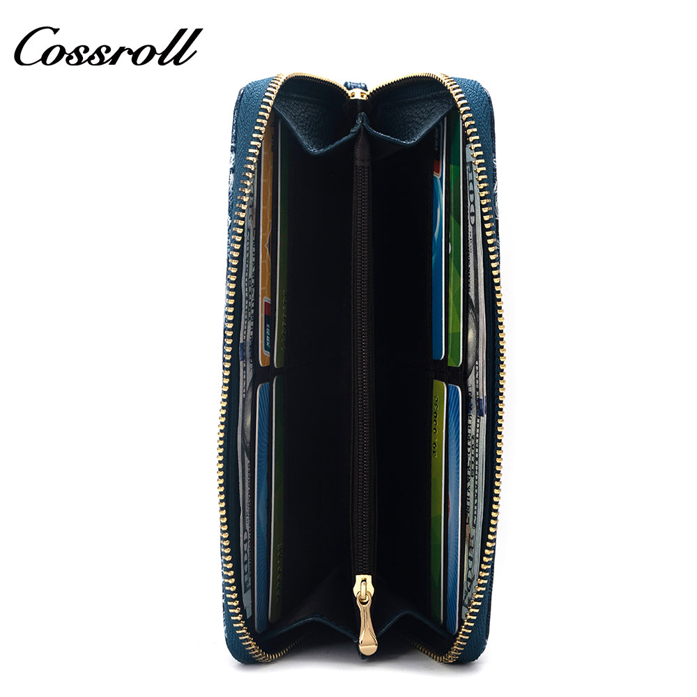 Comfortable New Design green personalised crocodile texture Genuine Leather