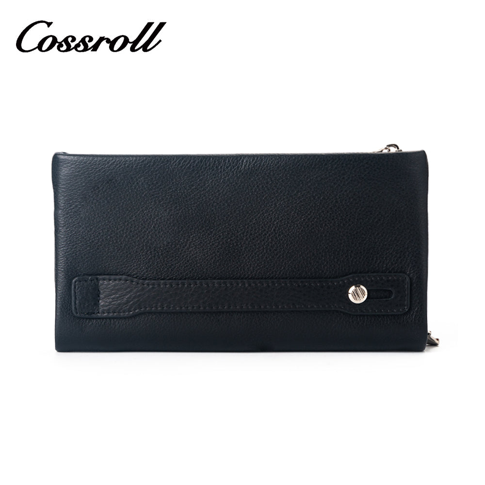 Women Leather Wallet Double Zipper With Cards Slots