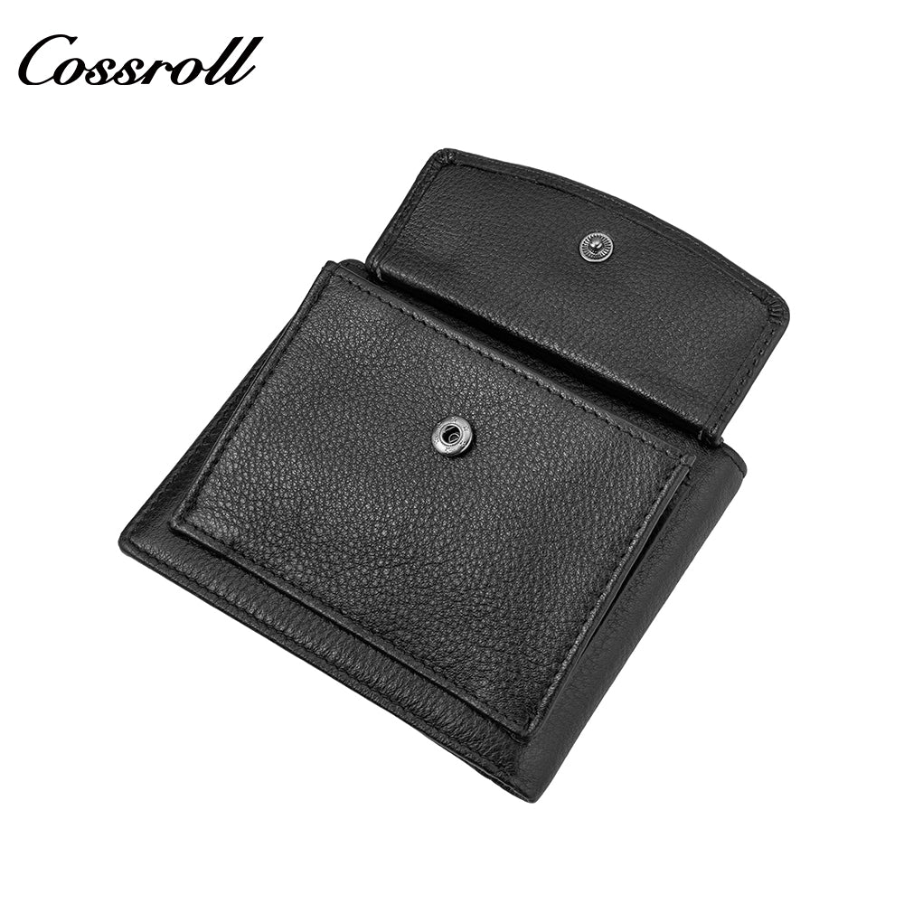 High-grade Genuine Leather Lychee Pattern Short Men's Wallet