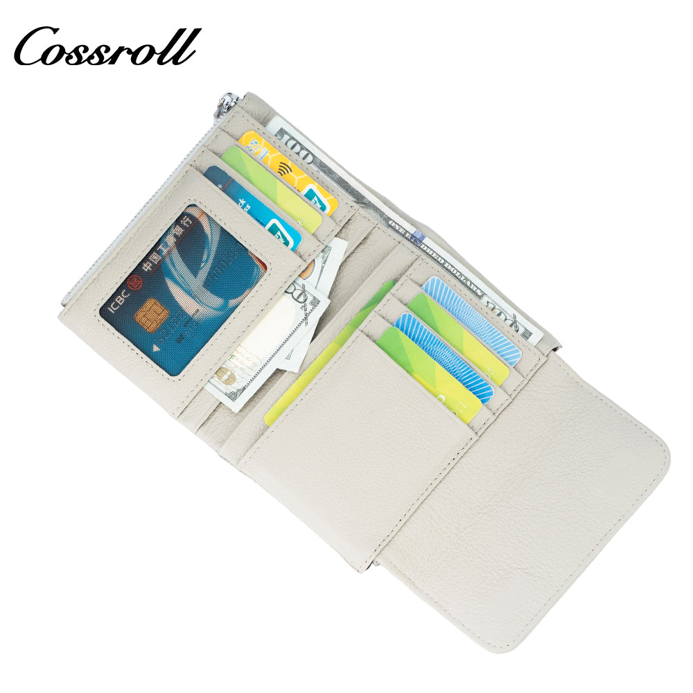 Fashion small perfume style leather short wallet light luxury carry large capacity multi-card women's wallet