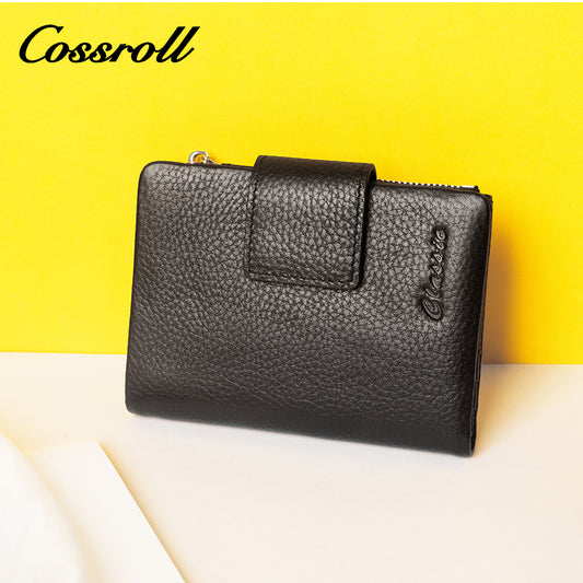 Hot Selling  Bifold Leather black zipper Wallet For Men With Great Price