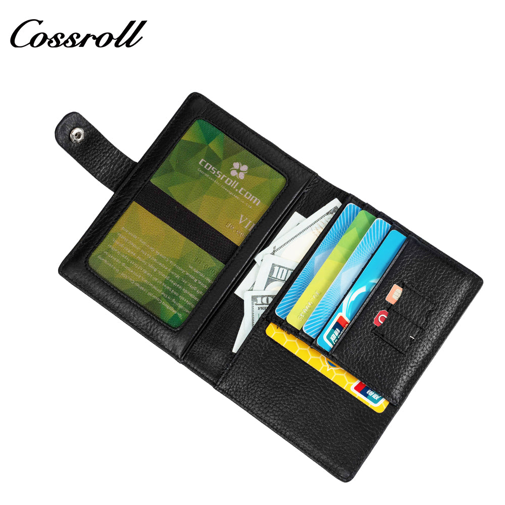 Large Capacity Multi Card Position Men's Long Card Case Anti-Demagnetization Money Clip wallet