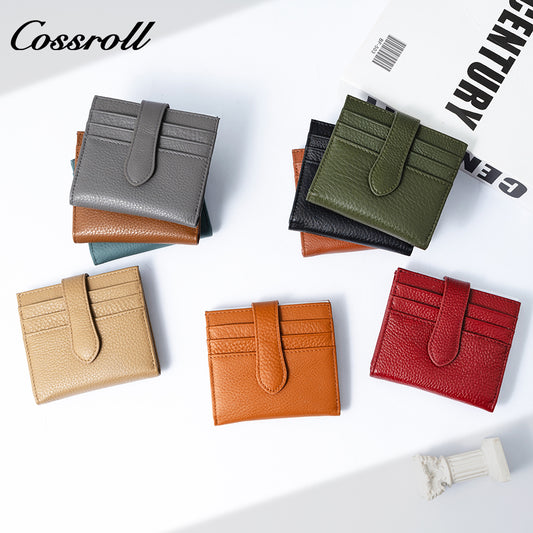 Elegant leather small card holder full of European style