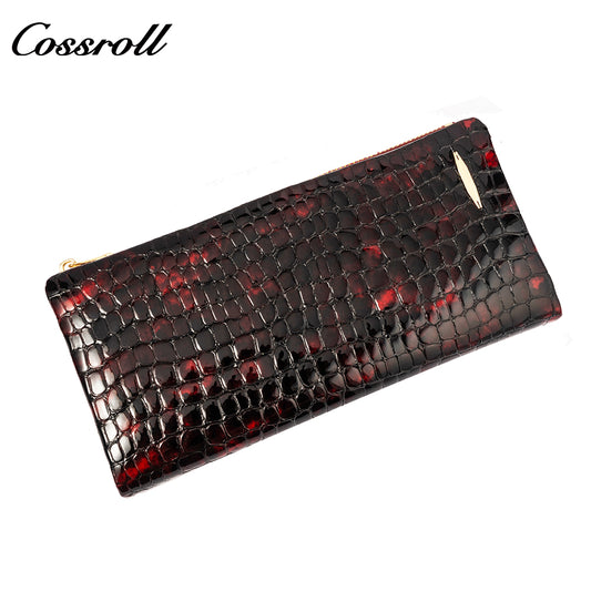 High Quality Wholesale Custom Cheap luxury leather crocodile texture Genuine Leather