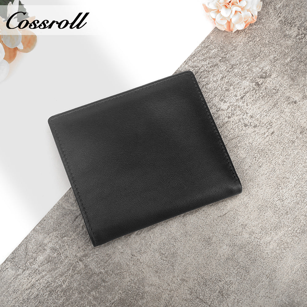 New leather wallet short first layer cowhide women's advanced sense purse small purse for women