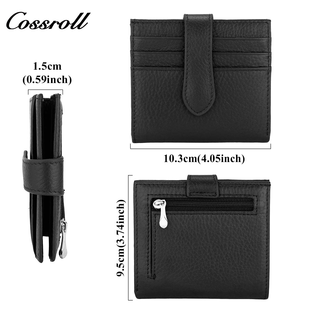 Elegant leather small card holder full of European style