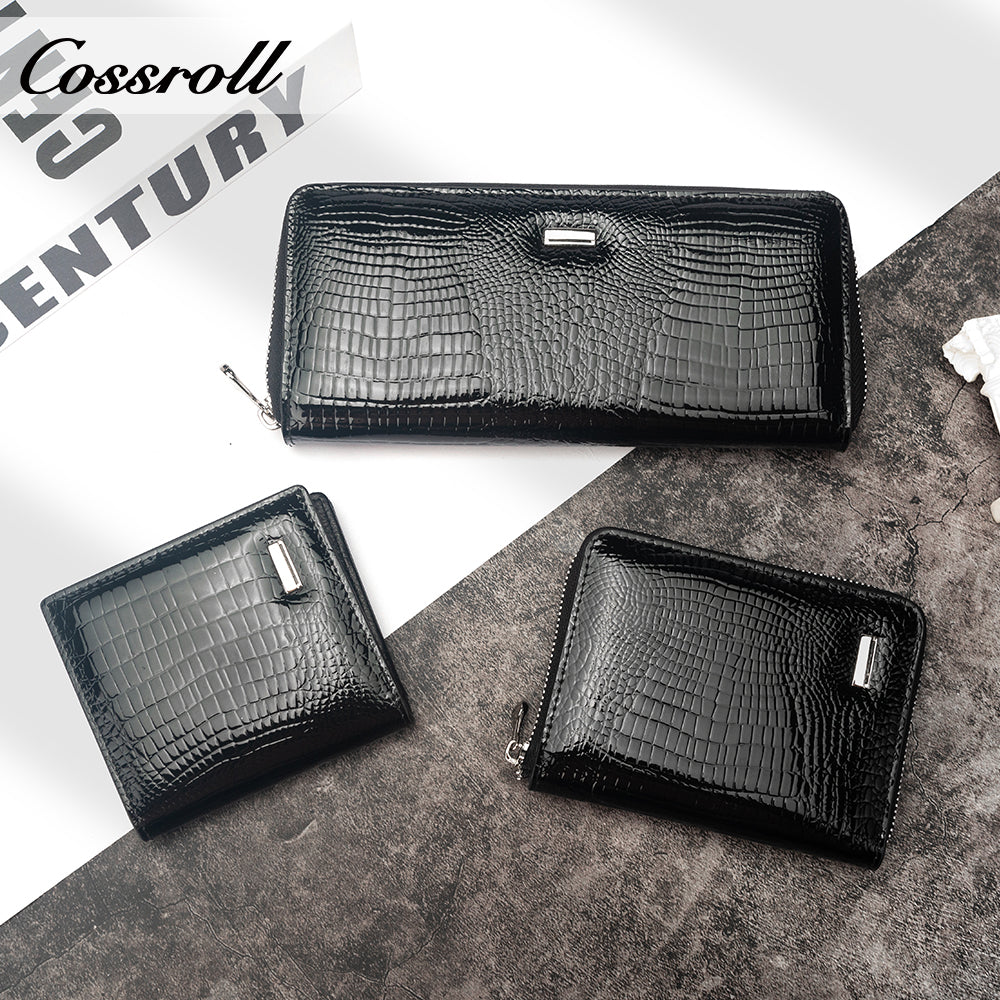 Wholesale High Quality ladies purse geniune leather wallet patent leather