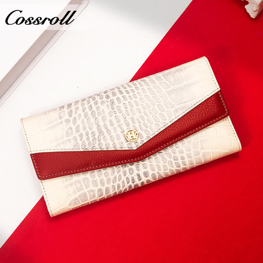 High Quality Wholesale Custom Cheap luxury leather crocodile texture Genuine Leather