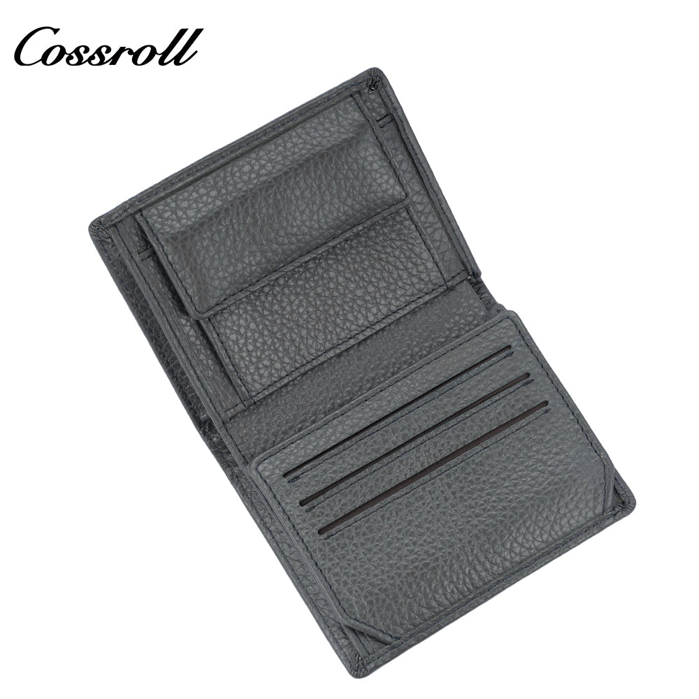 Genuine leather wallet for women short style zipper closure large capacity multiple card slots anti-theft