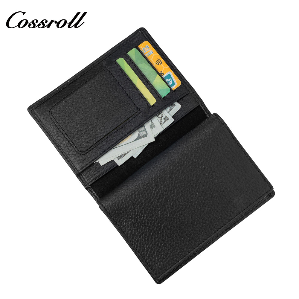 New men's buttonless light simple popular fashion leather wallet