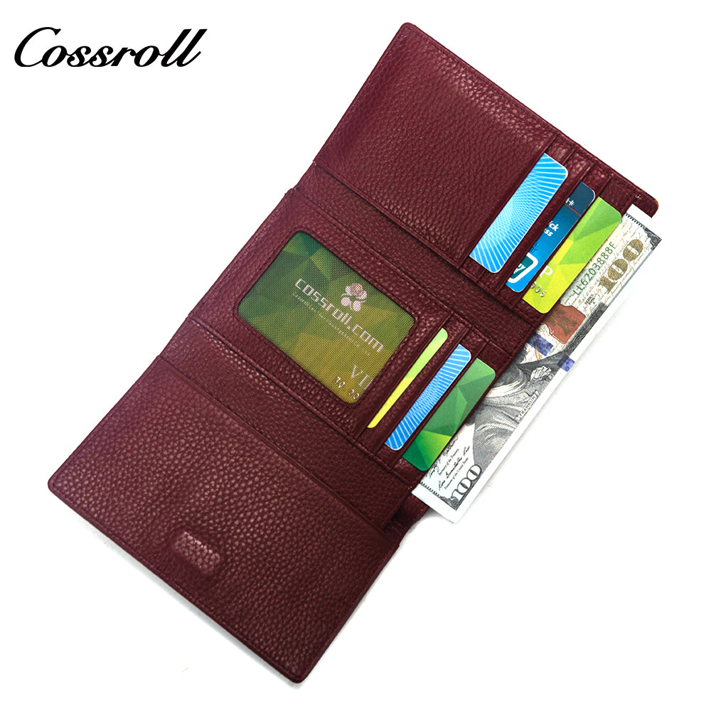 Wholesale High Quality ladies purse geniune leather wallet Lychee leather