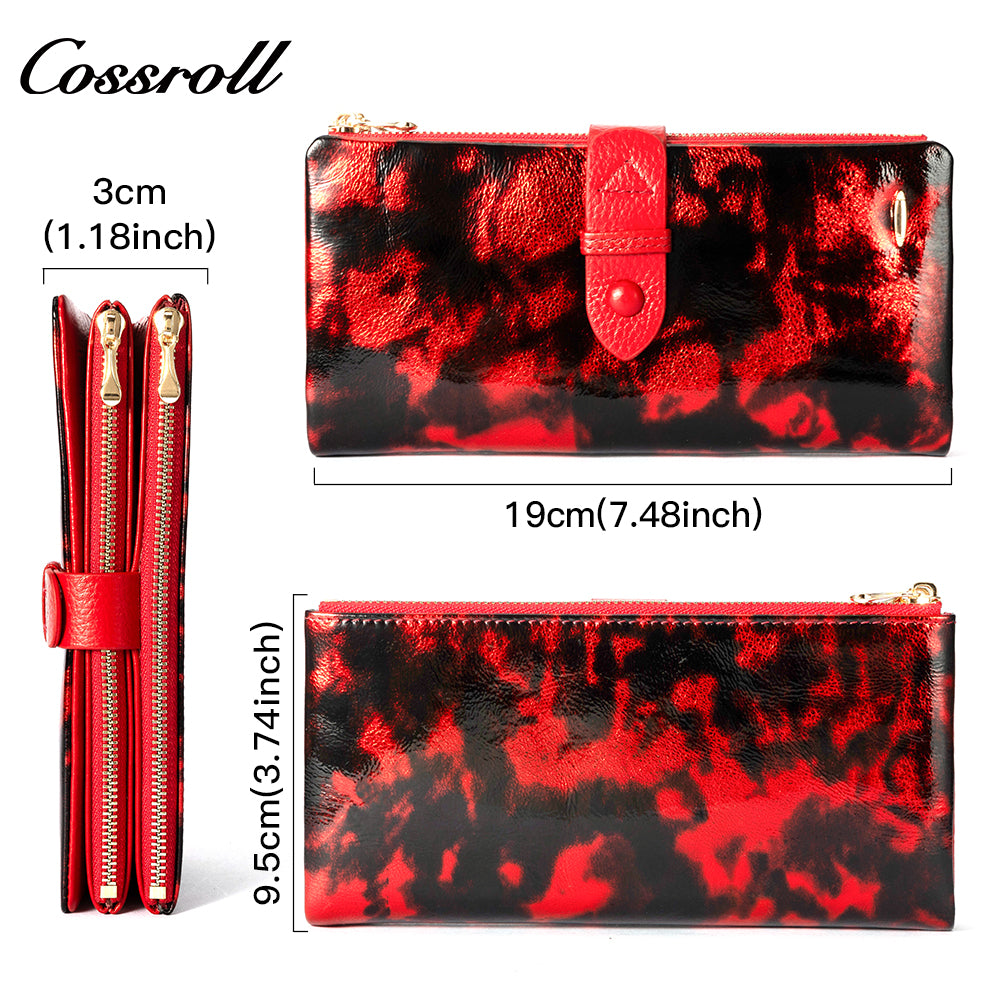 Most Selling Products manufactory for women geniune leather wallet patent leather