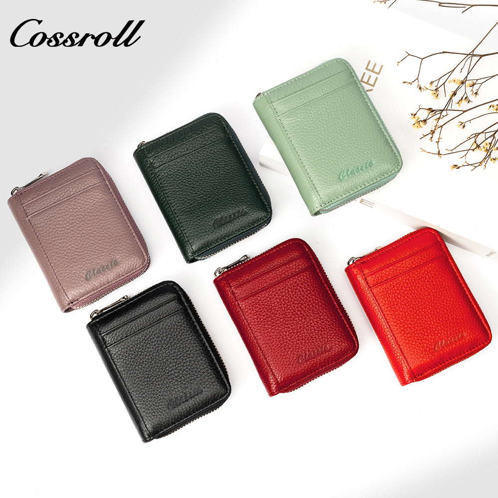 Wholesale High Quality ladies purse geniune leather wallet Organ slot Lychee leather