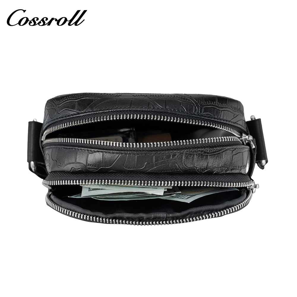 Crocodile leather men's bag day word bag daily business travel office business crossbody bag men's shoulder bag