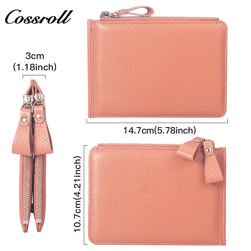 High Quality Cheap Price imperial leather geniune leather wallet Lychee leather