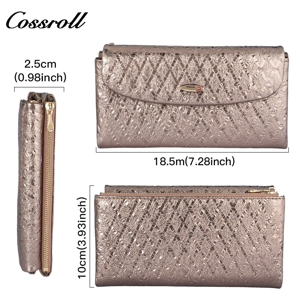 Best Selling leather luxury women small wallet Genuine Leather