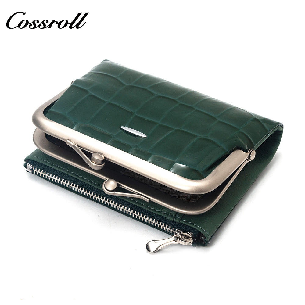 Most Selling Products cowhide wallet crocodile texture patent leather