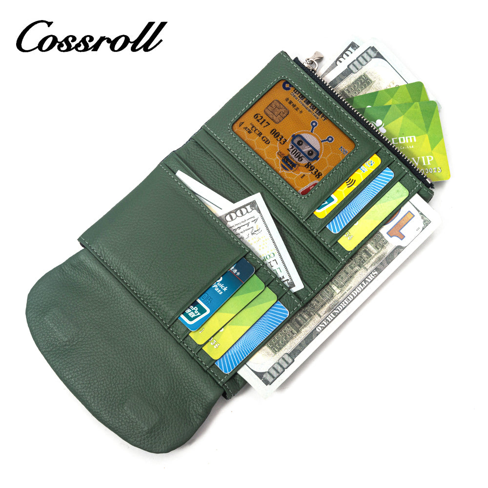 Best Selling Quality manufactory leather new wallet crocodile texture Genuine Leather