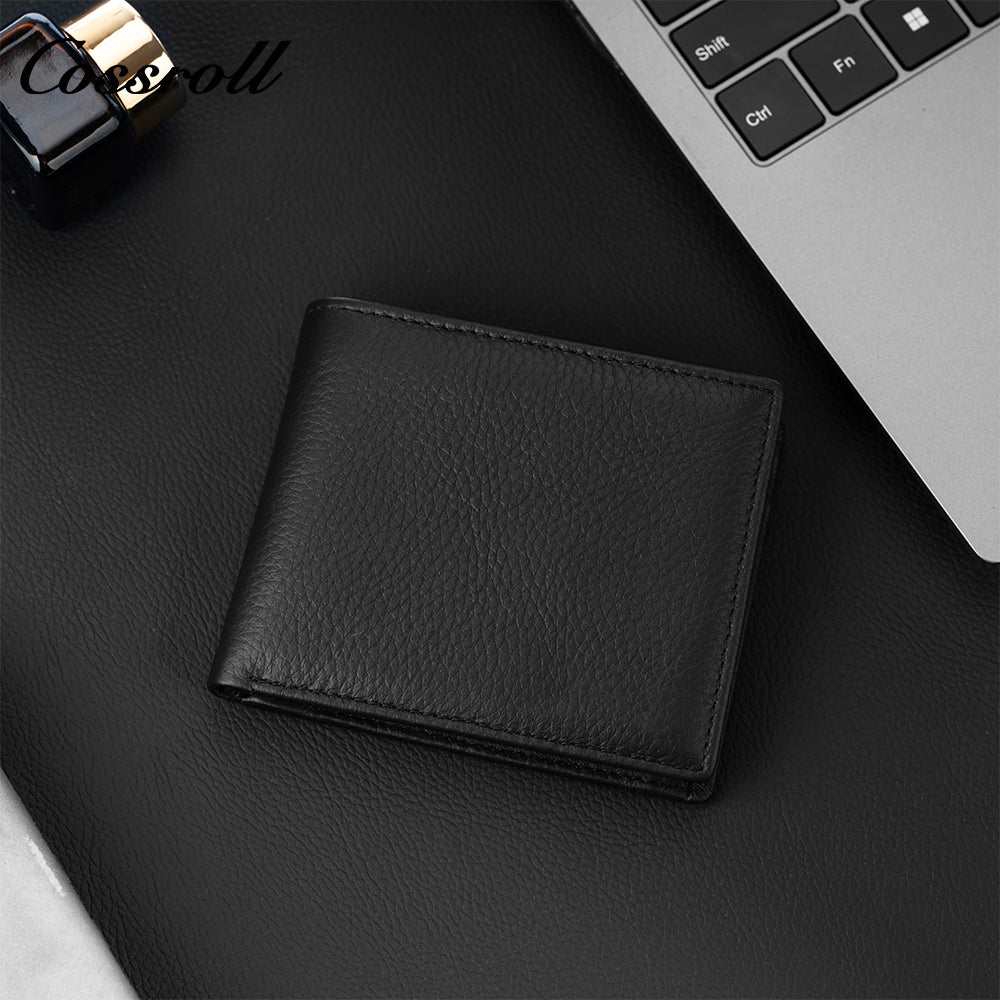 Short Wallet Men's Card All-in-One Loose Men's Leather Wallet Horizontal US Dollar wallet