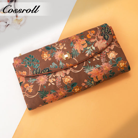 Factory Selling Directly large women's geniune leather wallet