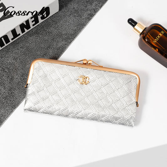 The Factory Produces genuine long card holder wallet geniune leather wallet