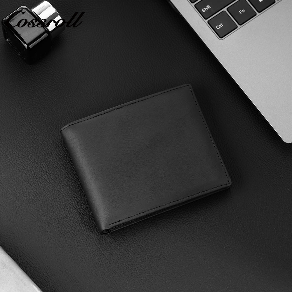 Multifunctional new men's wallet head layer cowhide color collision money clip