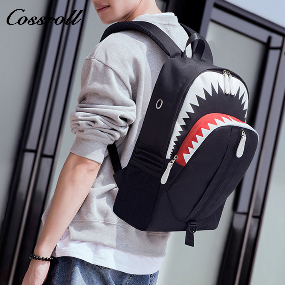 New shark schoolbag bape personality graffiti student shoulder bag men and women models fashion trend shoulder bag