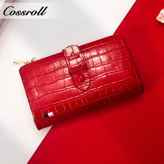 Most Selling Products cowhide wallet crocodile texture patent leather