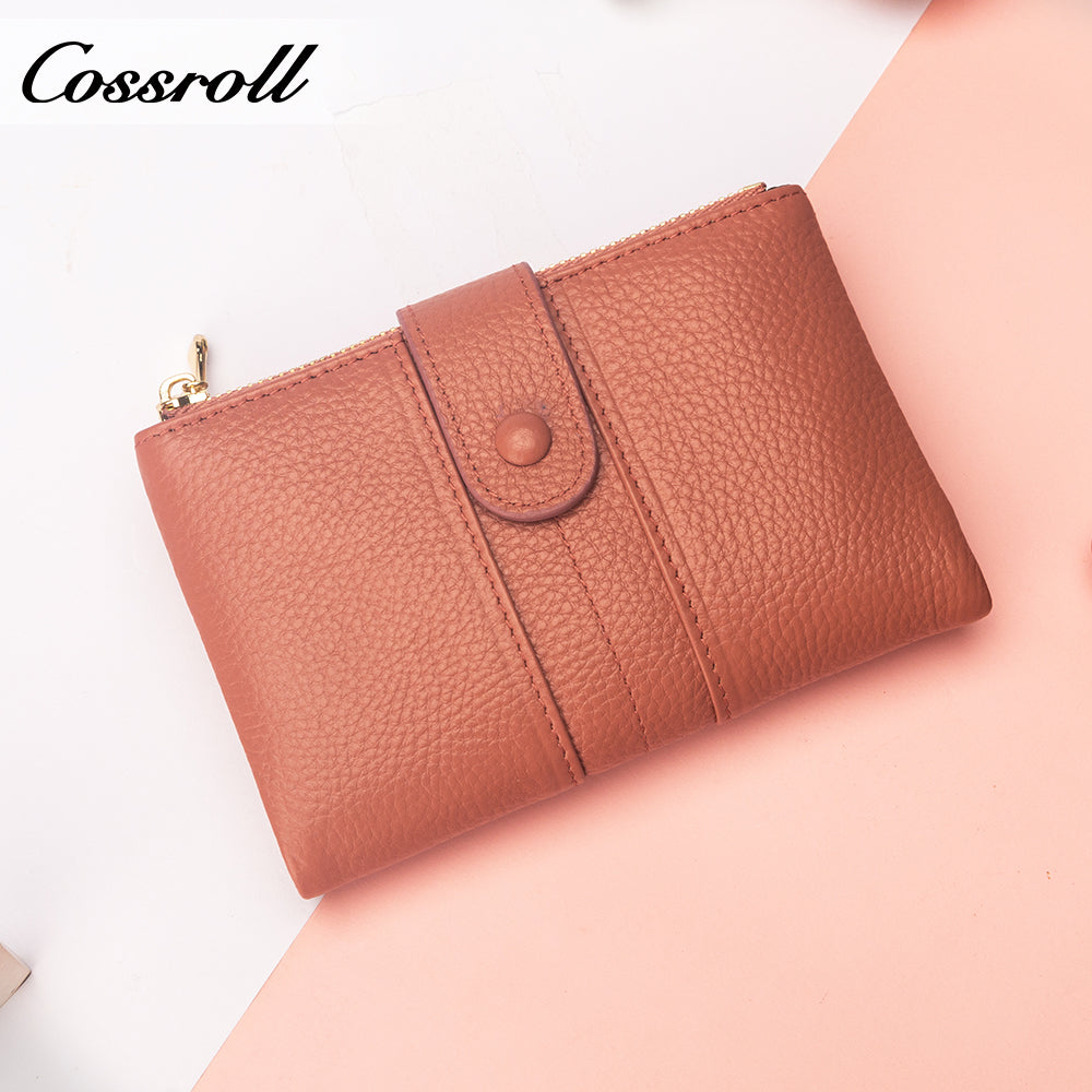 Innovative Design ladies purses multiple slots geniune leather wallet Lychee leather