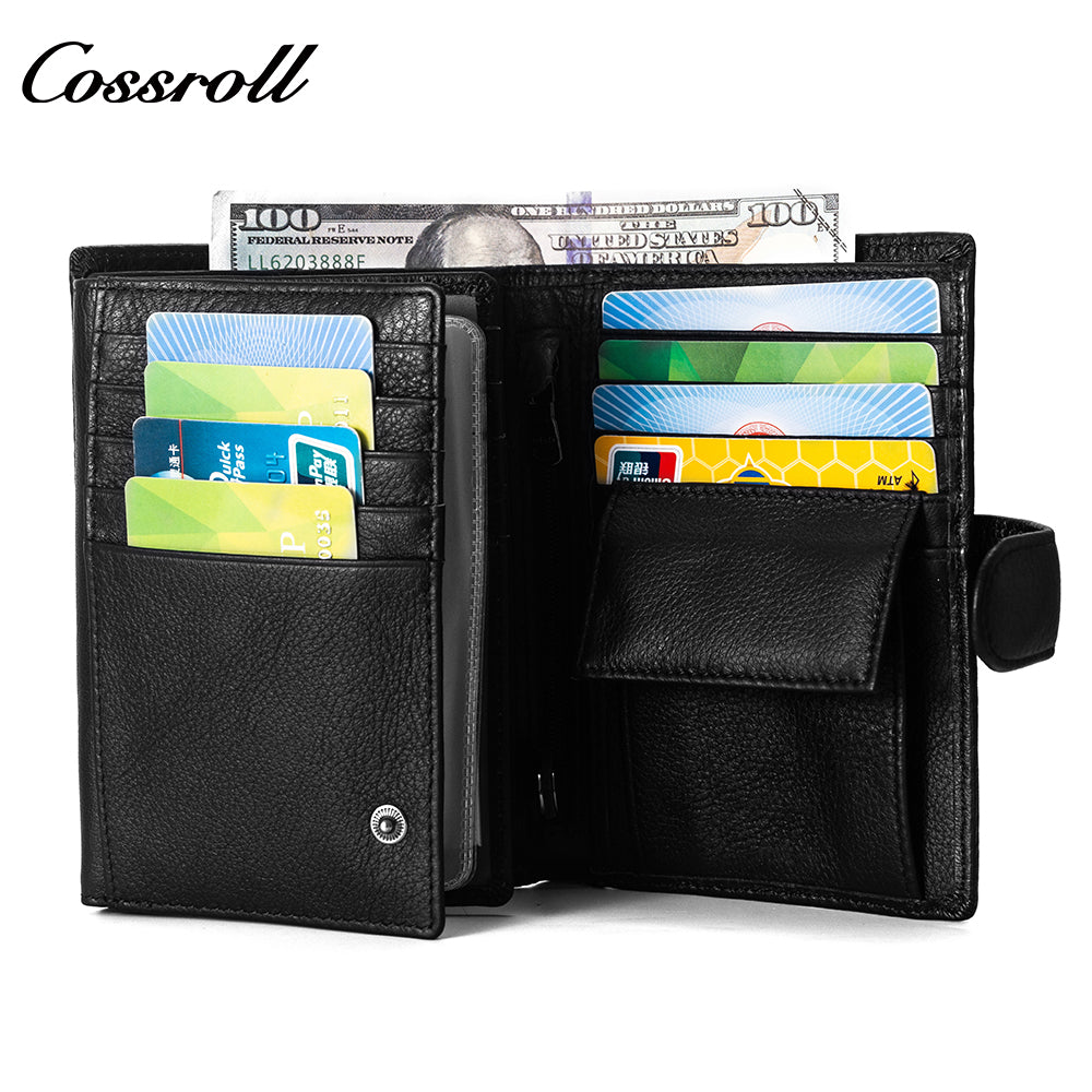 2024 New Genuine Leather Men's Wallet Short High-End Men's Wallet Best-Selling Style