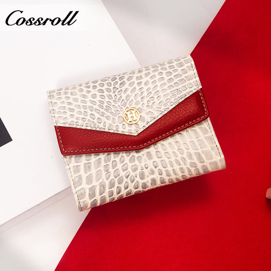 Best Selling Quality manufactory leather new wallet crocodile texture Genuine Leather
