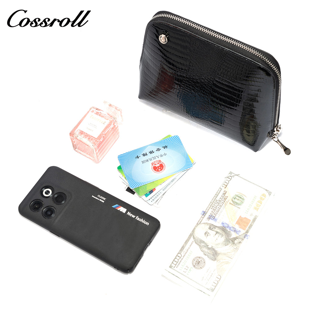 Crocodile leather handbag Shell Bag High Quality patent leather zipper shoulder bag New fashion cowhide crossbody bag