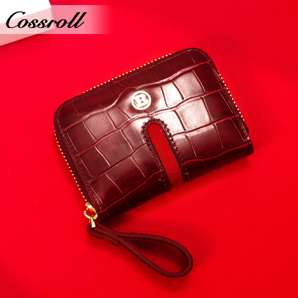 Factory Directly Supply Wallets for women crocodile texture patent leather