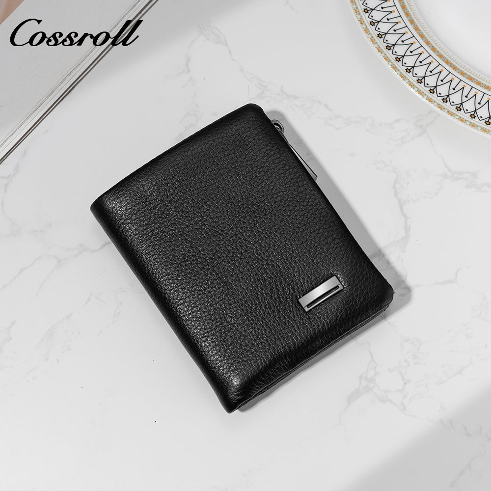 Men's Wallet Premium Feeling Short Wallet Genuine Leather Money Clip Cowhide Wallet Coin Purse Genuine Cowhide
